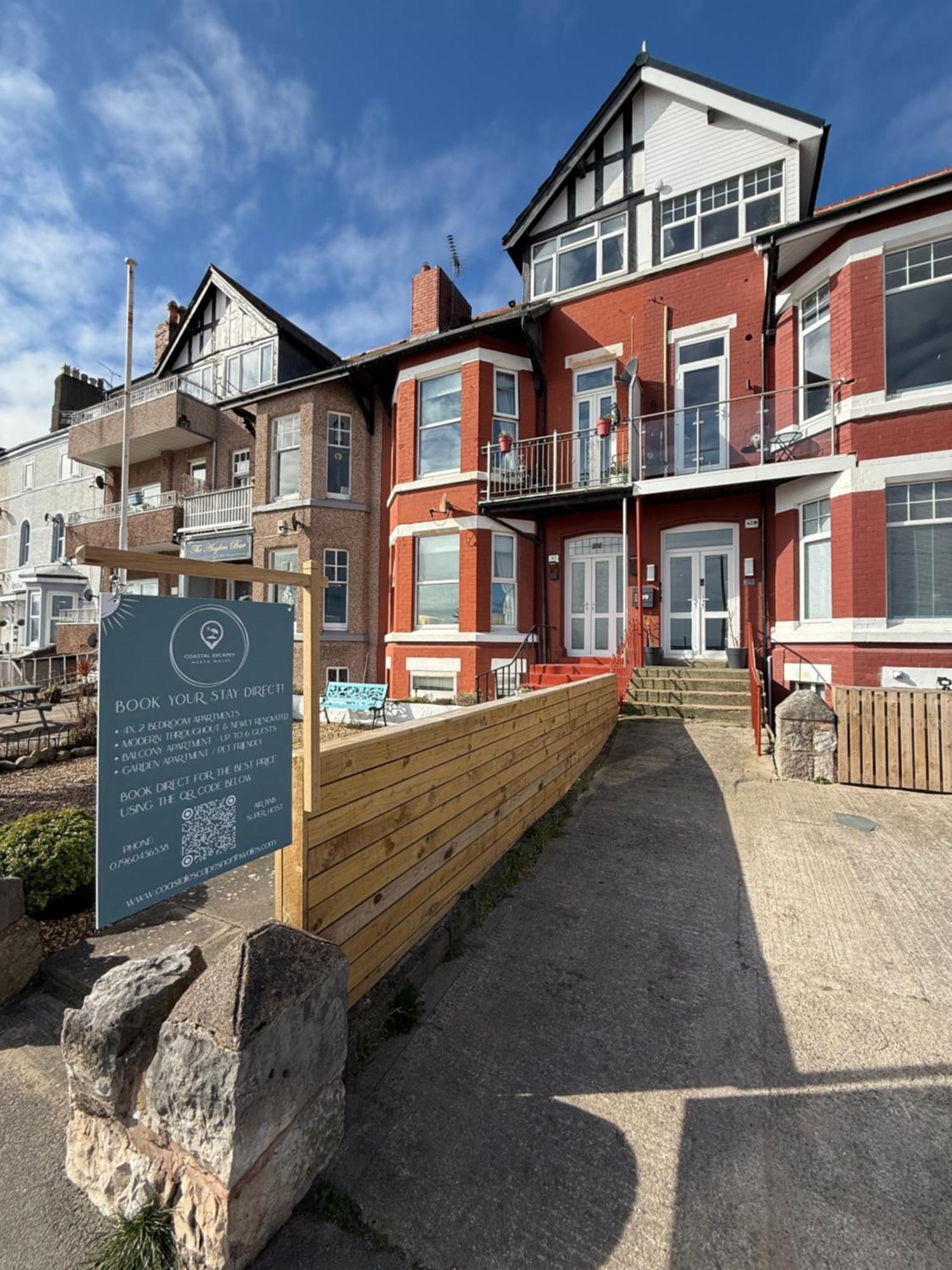Stunning 2 Bedroom Ground Floor Sea View Apartment Rhos-on-Sea Luaran gambar
